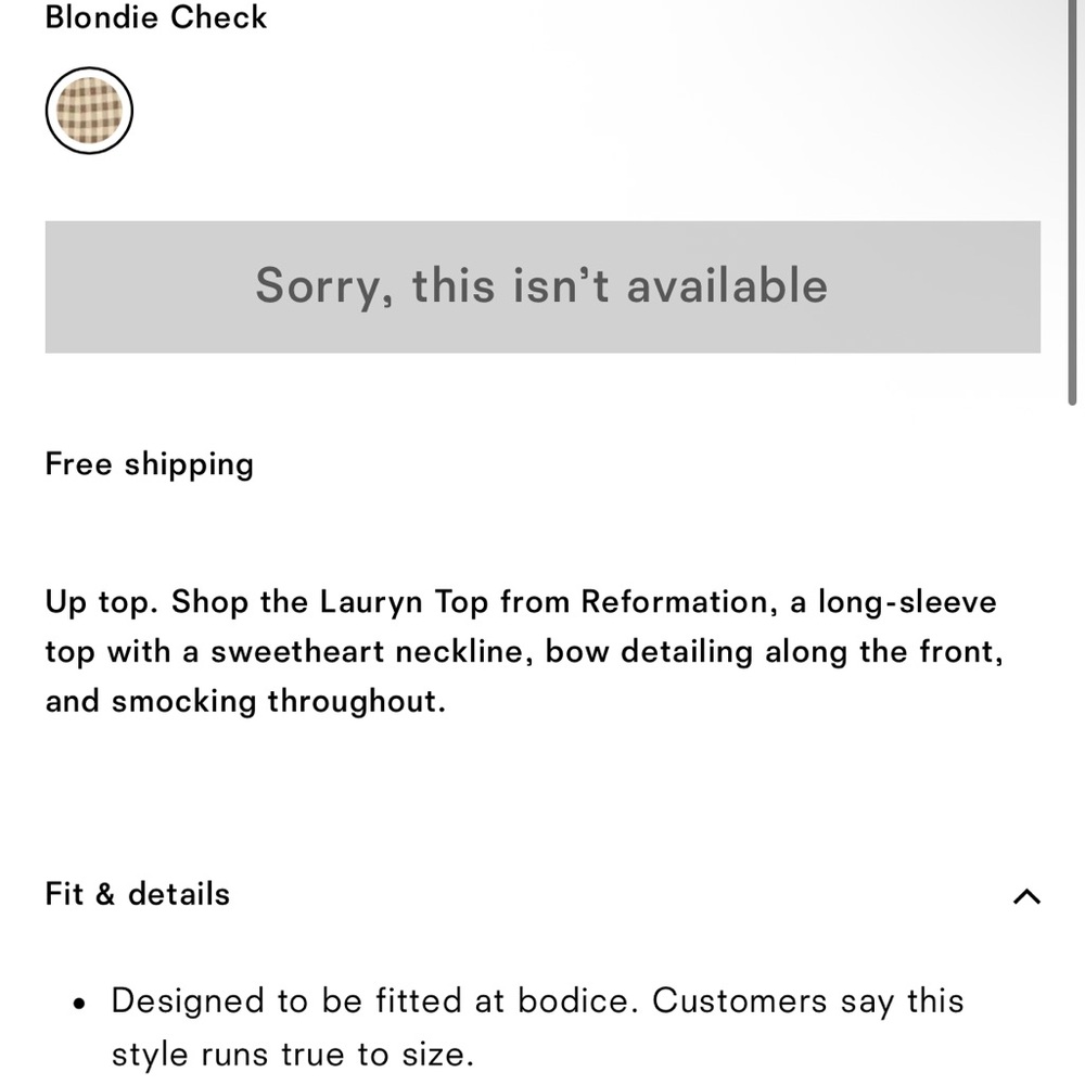 NWT Reformation Lauryn Top - Picture 5 of 8
